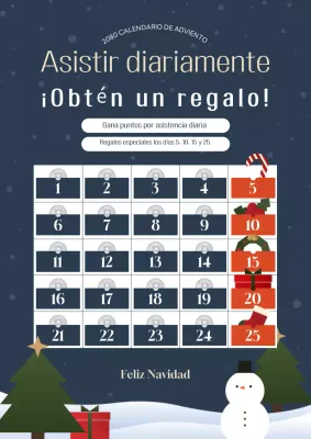 Acogedor evento navideño en azul marino