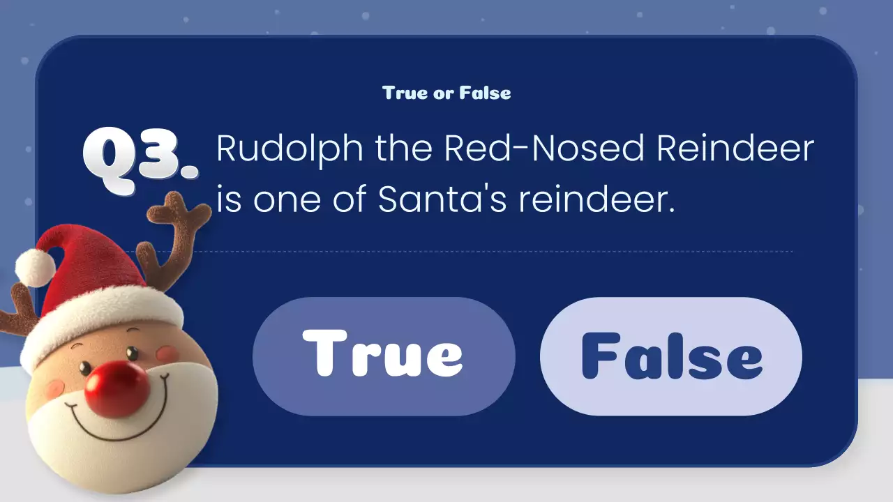 Blue Festive Christmas Quiz Guide Presentation