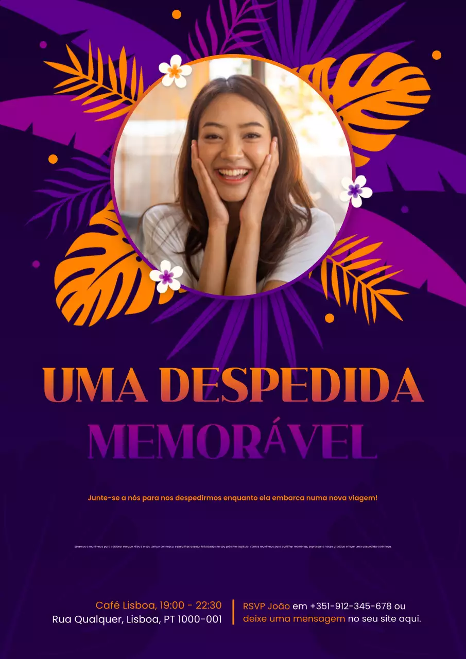 convite de despedida moderno
