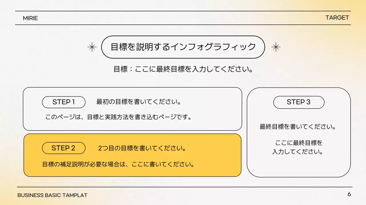 黄色 モダン プラン プレゼンテーション