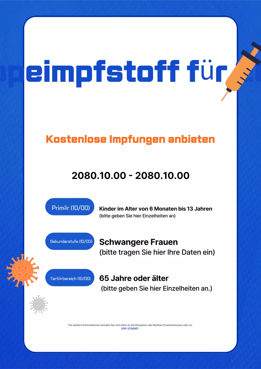 Blue Neat Leitfaden für Impfungen