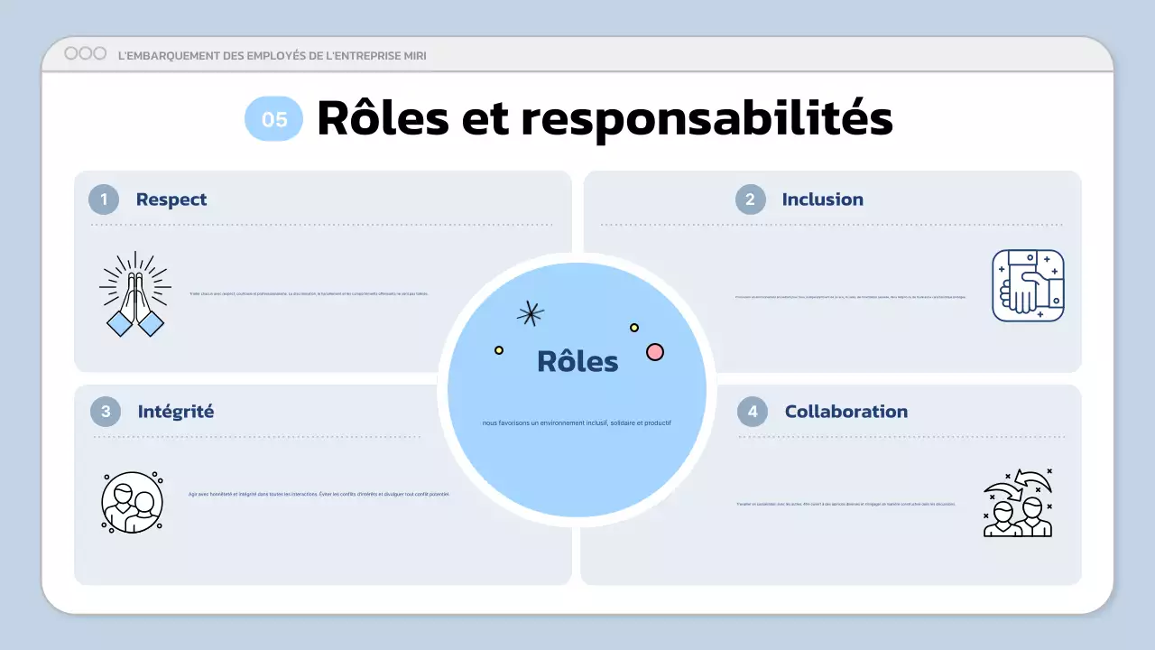 Présentation d'entreprise moderne de couleur bleue