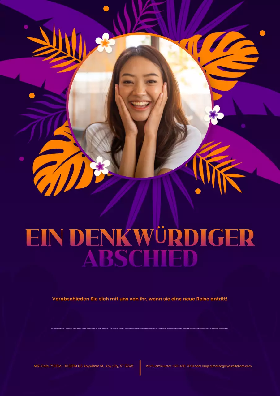 moderne Abschiedseinladung