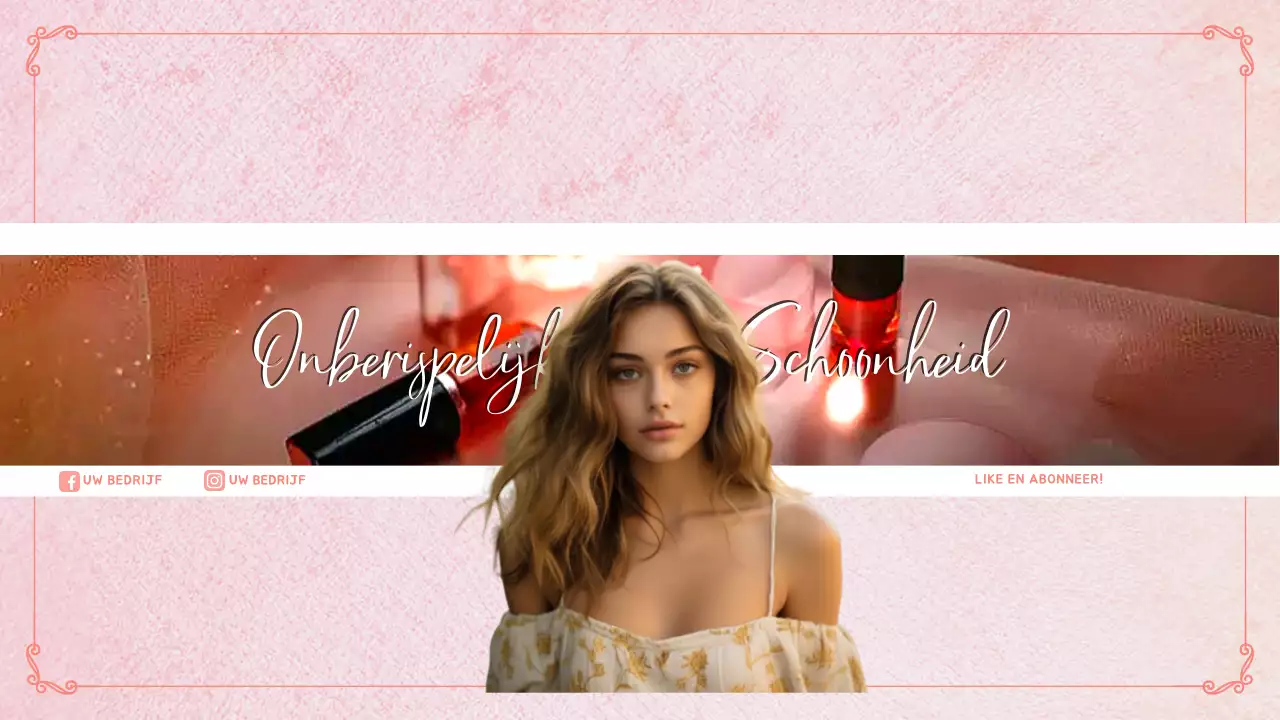 roze elegante schoonheid reclame youtube kanaal kunst