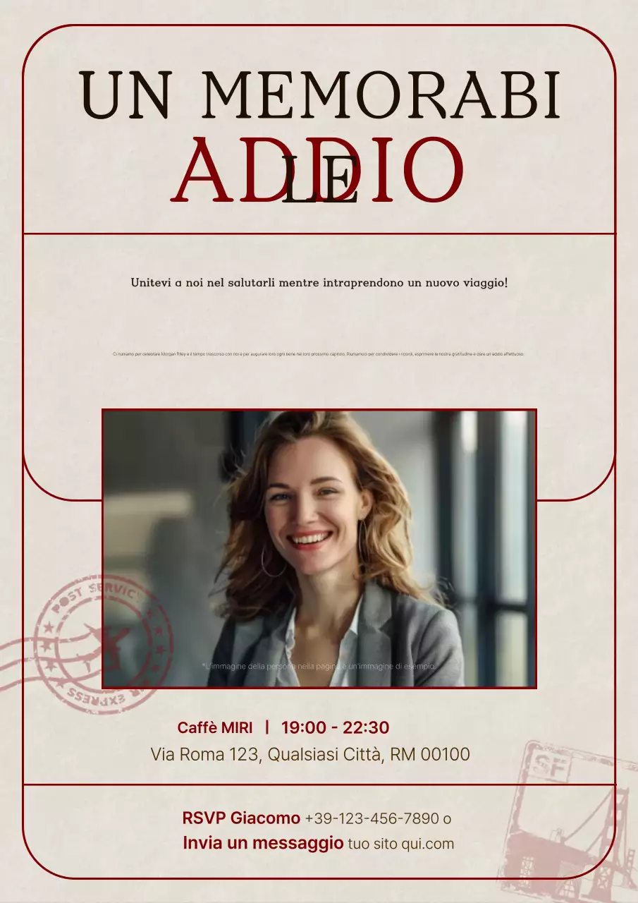 Invito semplice per una festa d'addio memorabile in beige