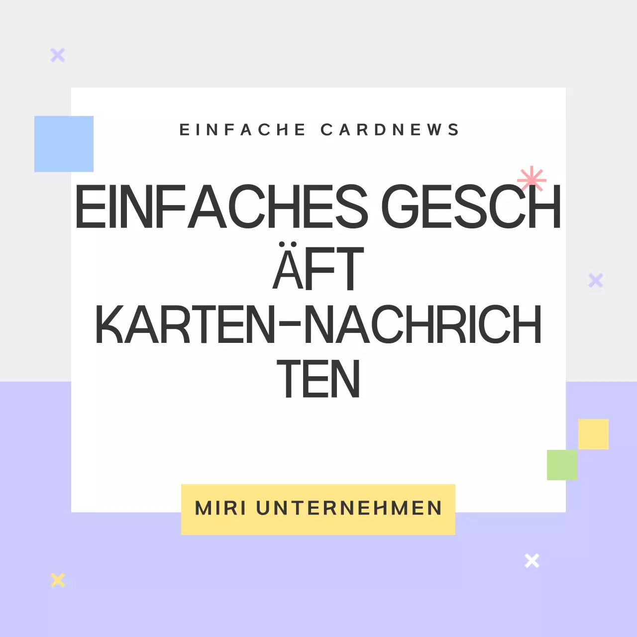 Ein Leitfaden mit einfachen Formen in Lila und Grau