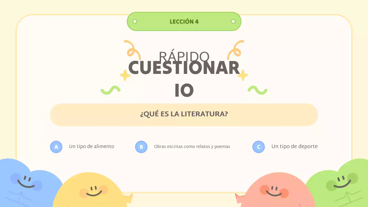 clase de literatura abstracta amarilla