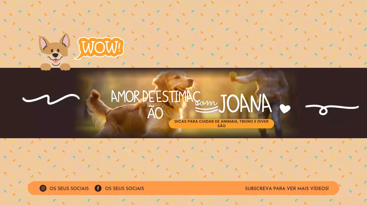 canal de dicas para animais de estimação brincalhões laranja