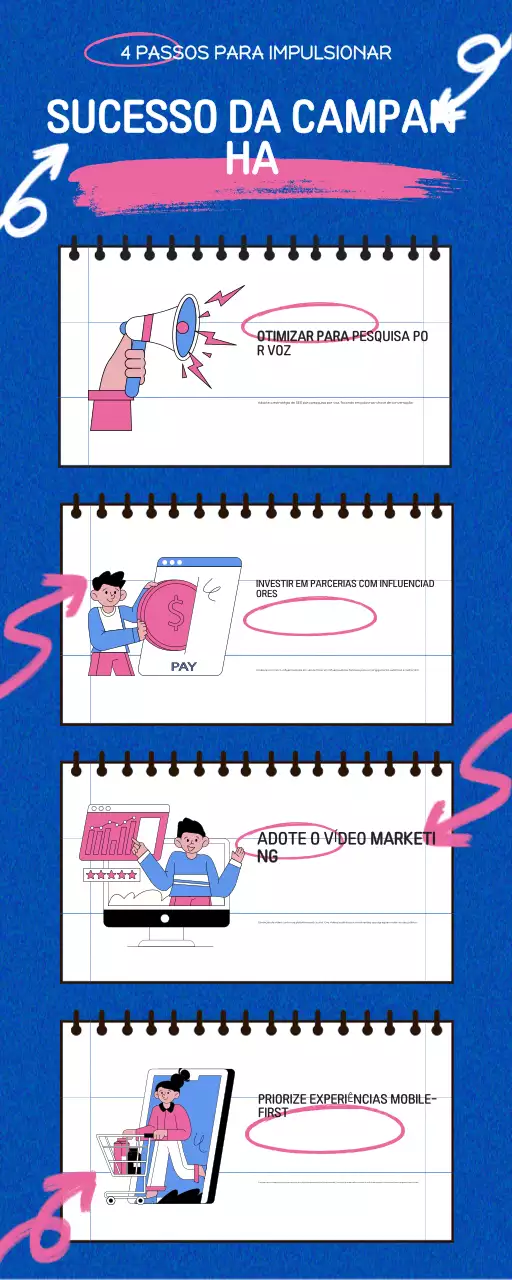 guia da campanha de marketing moderna azul