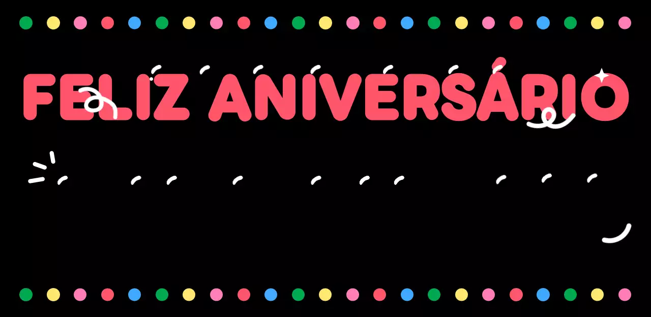 Placard preto de felicitações de aniversário Pop
