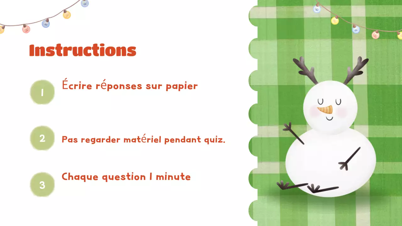 présentation festive verte pour les fêtes de fin d'année