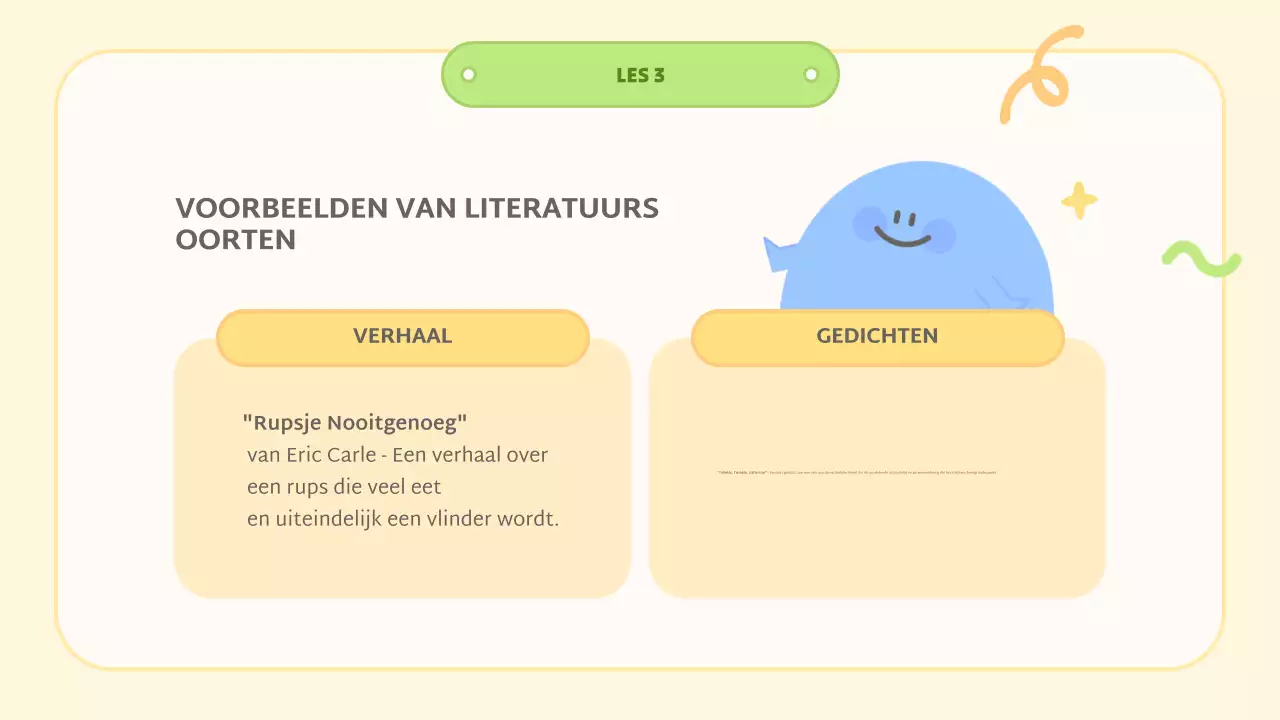 gele abstracte literatuurles