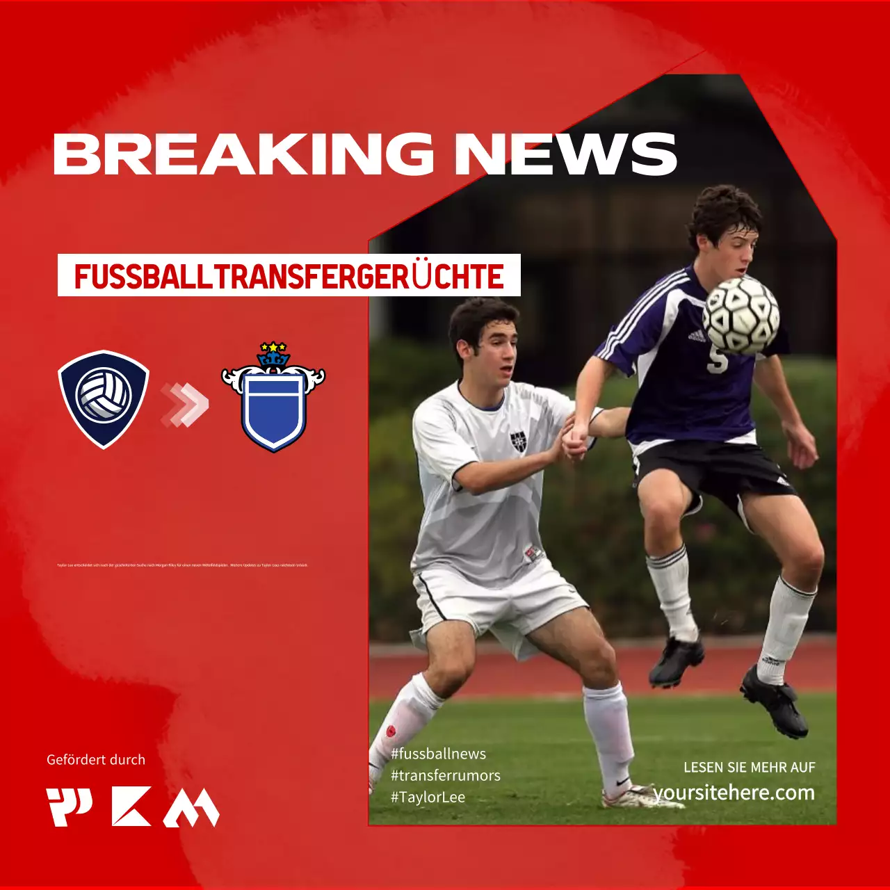 Urban fett Sport Ankündigung Nachrichten Medien