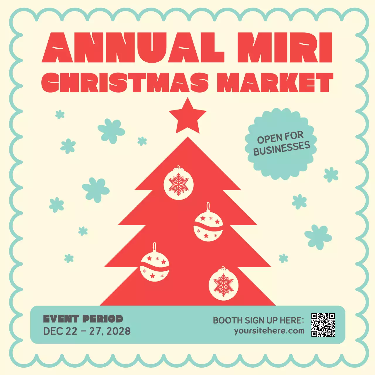 Red Vintage Christmas Promotion Social Media Post