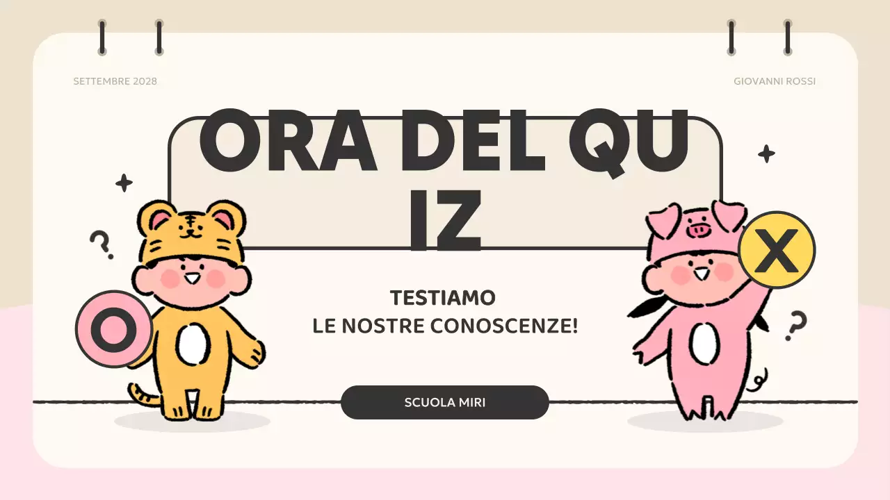 materiale per quiz di animazione rosa
