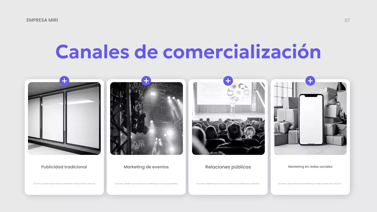 purple modern marketing plan presentation