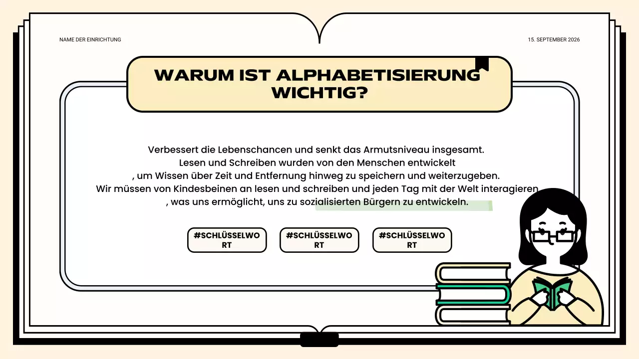 Grüner sauberer Alphabetisierungskurs