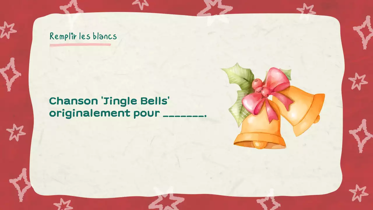 Illustration rouge Quiz de Noël Diaporama