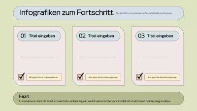 Grüner minimaler Fortschritt Infografik-Layout