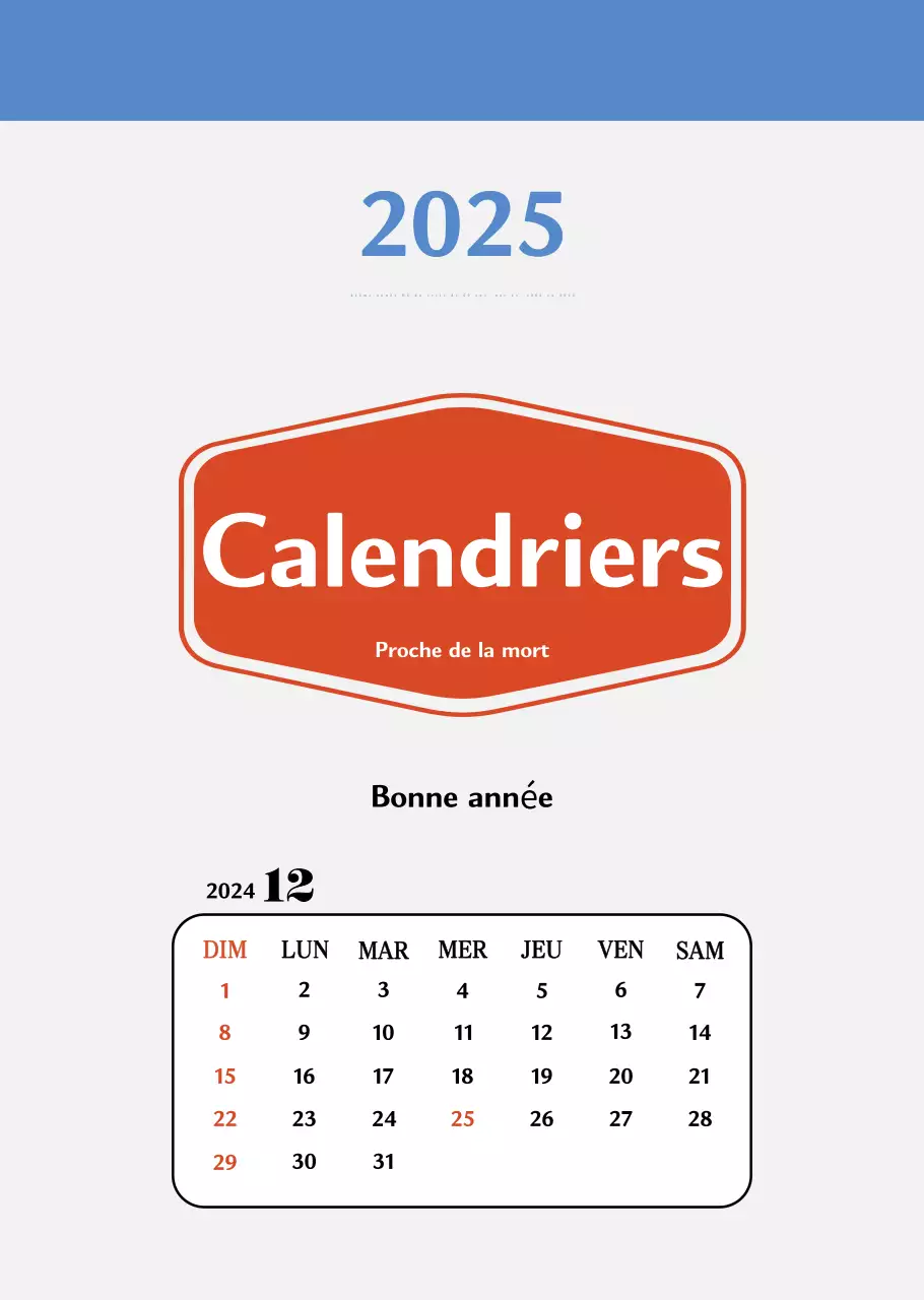Calendrier de mémoire rétro en rouge