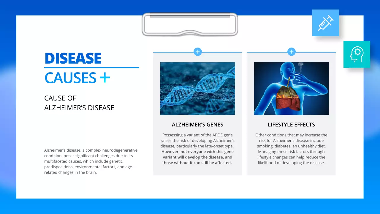Blue Modern Alzheimer's Guide Presentation