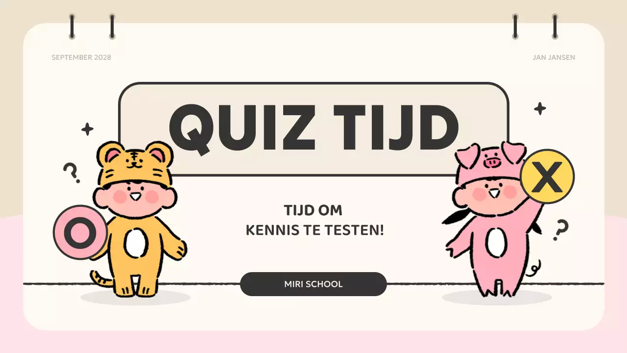 roze animatie quiz materiaal
