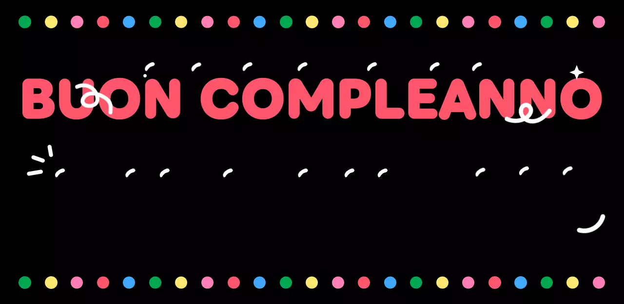 Cartellone d'auguri Pop Birthday nero