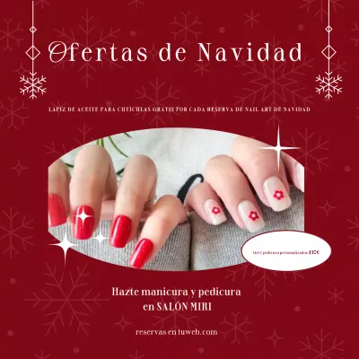 Red White Modern Christmas Oferta Social Media