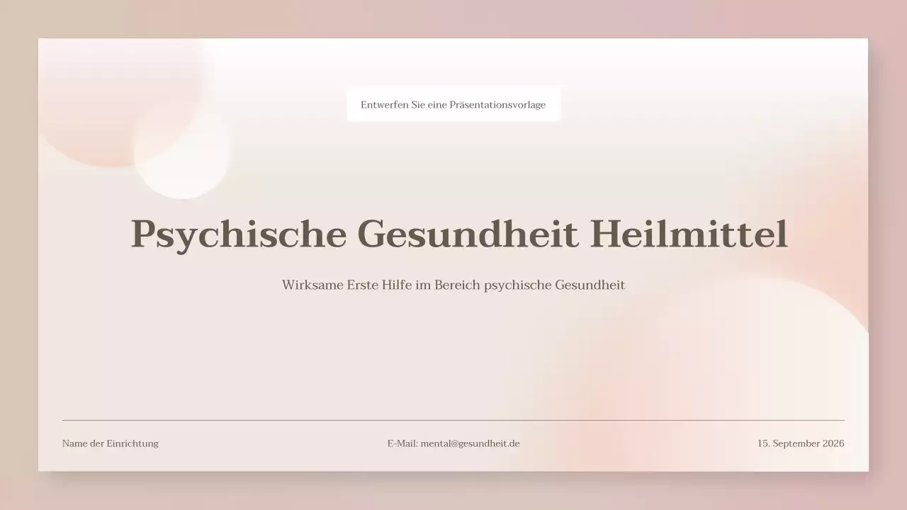 beige moderne Gesundheitspräsentation