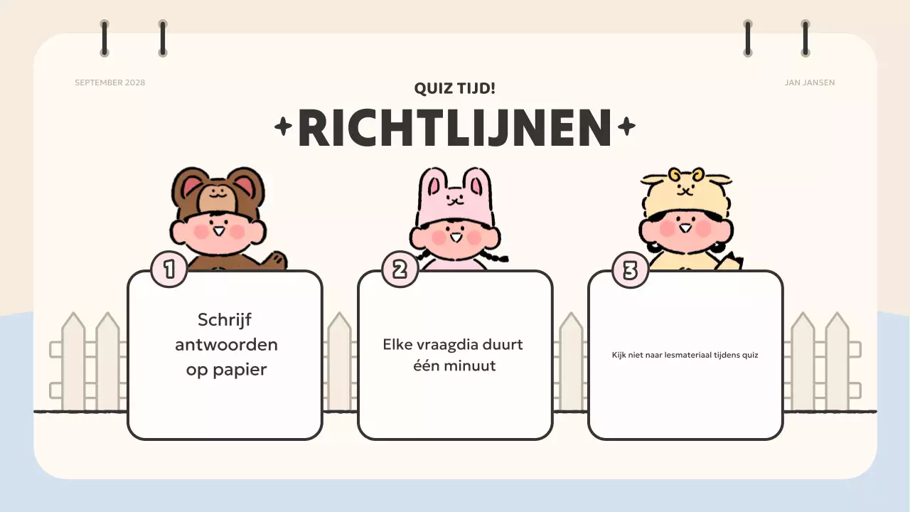 roze animatie quiz materiaal