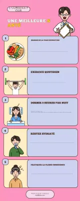 infographie rose sur la santé moderne