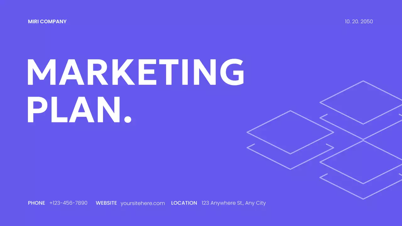 Blue Modern Marketing Plan Guide Presentation