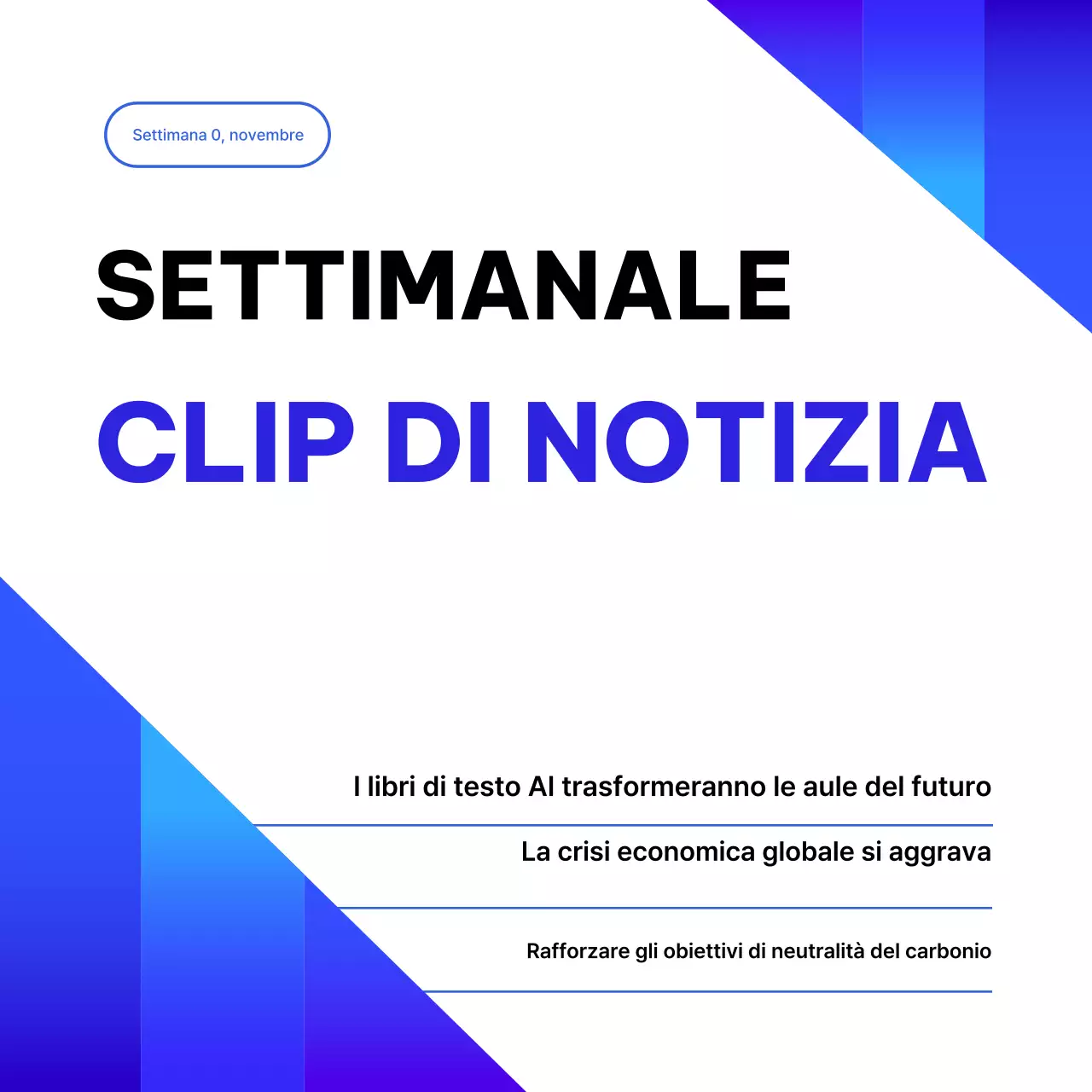 Consegna di notizie moderne in blu