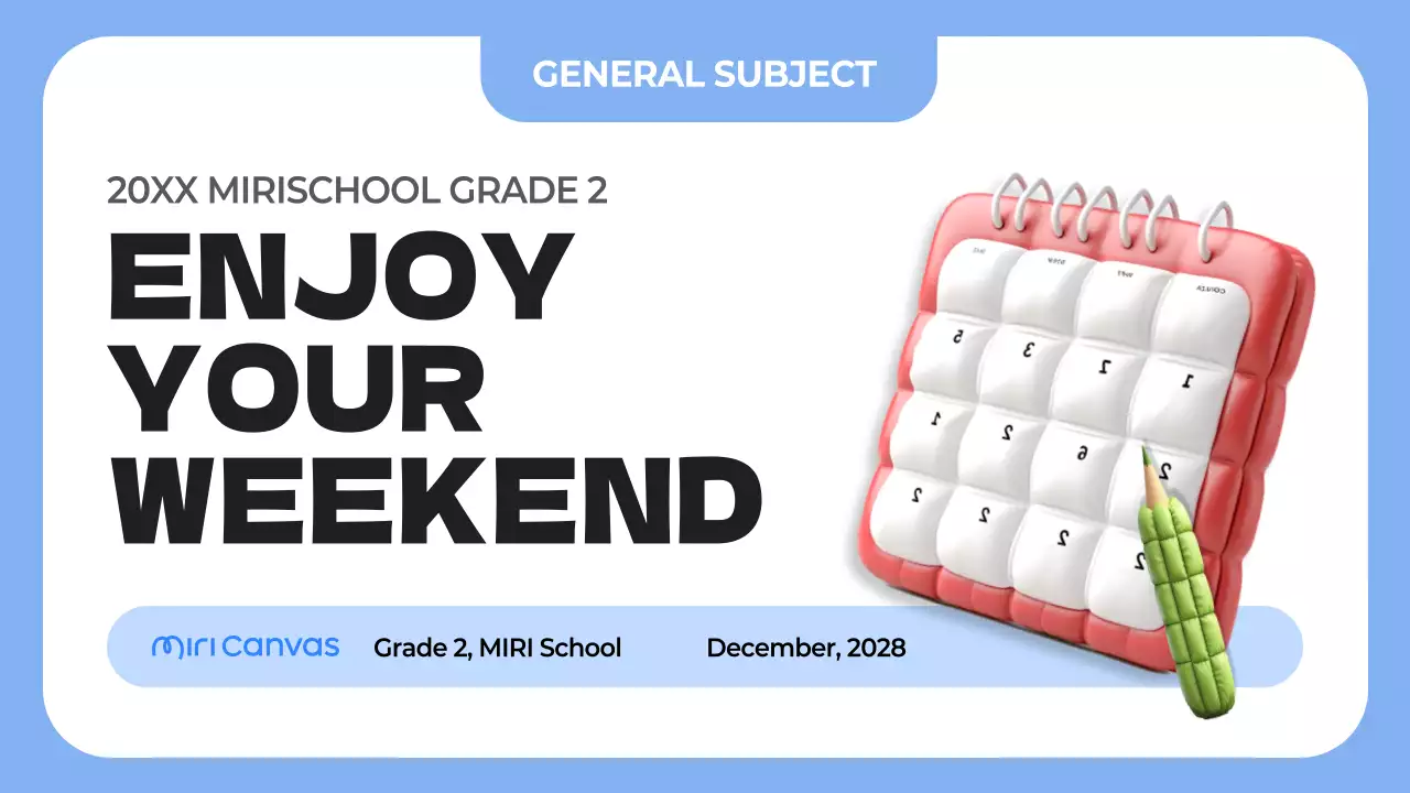 Presentasi Jadwal Kelas Modern Biru