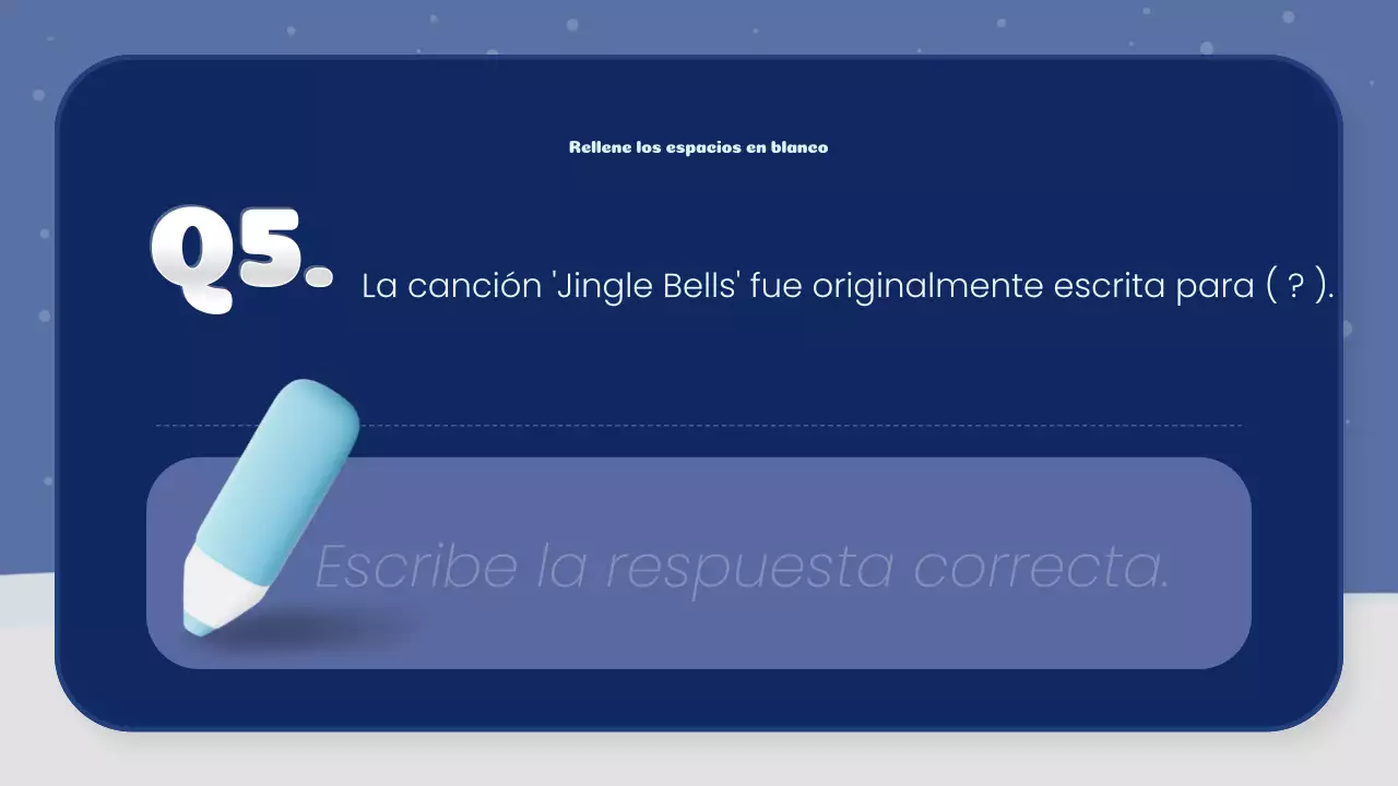 navy and white creative christmas quiz class