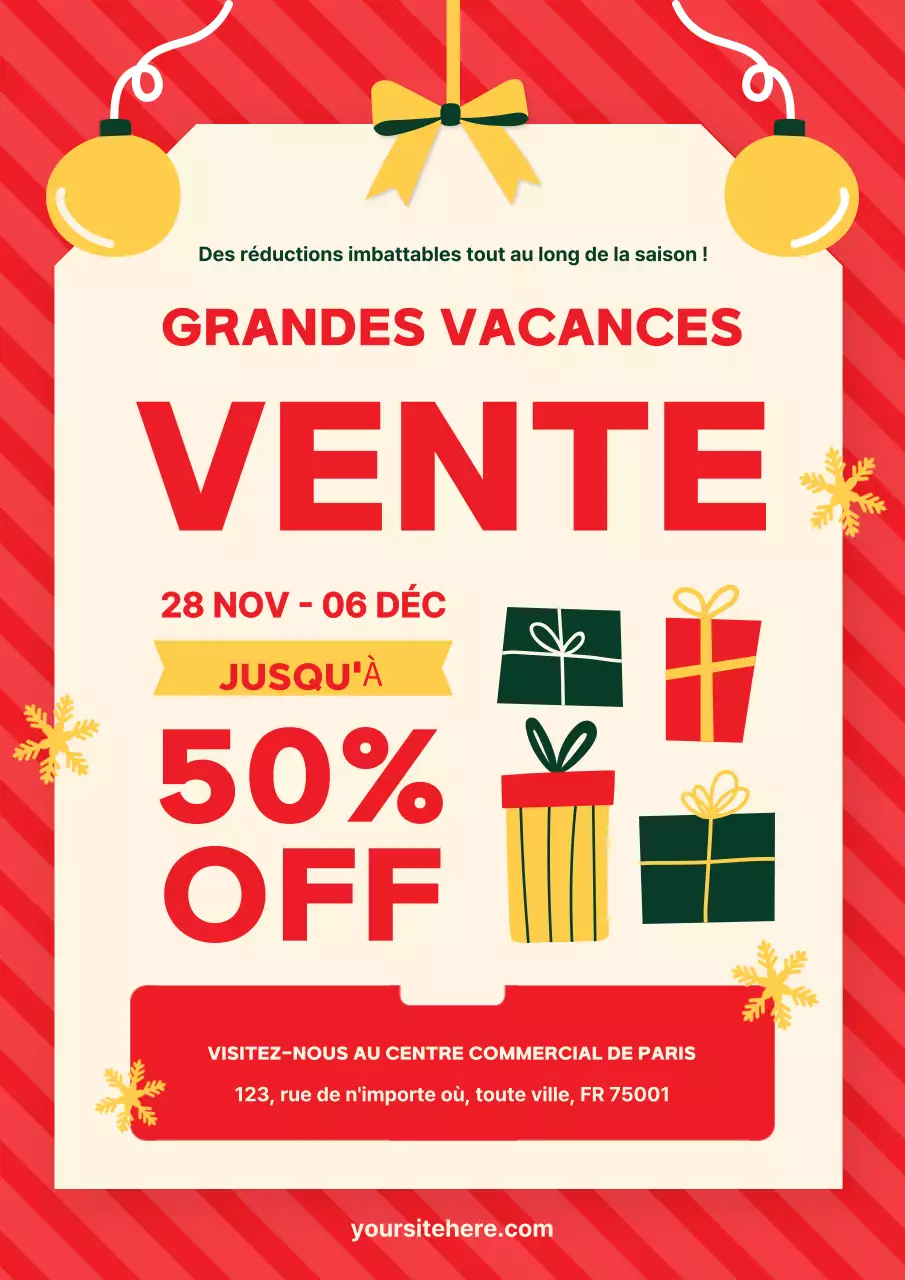 Vente promotionnelle pour les vacances vertes