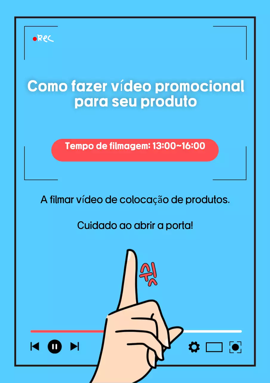 Promover instruções simples de disparo em azul claro