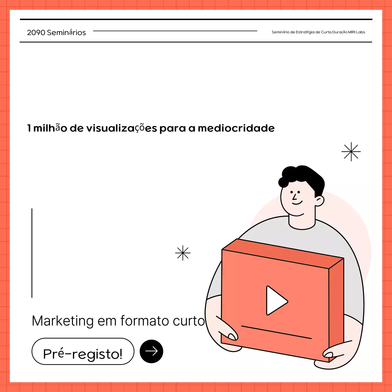 Vídeo kitsch do YouTube em vermelho e preto para promover a espuma curta