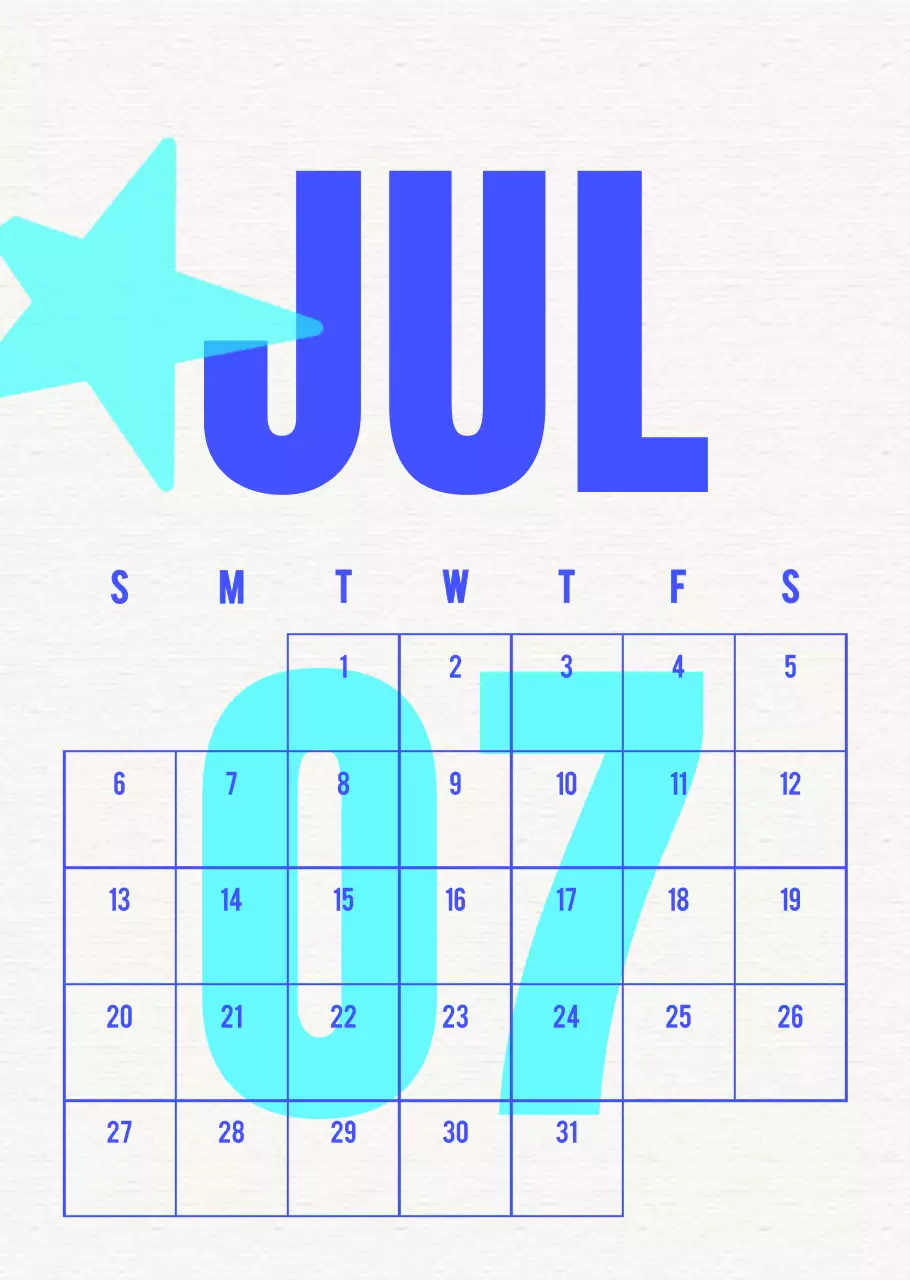 빈티지 달력 캘린더