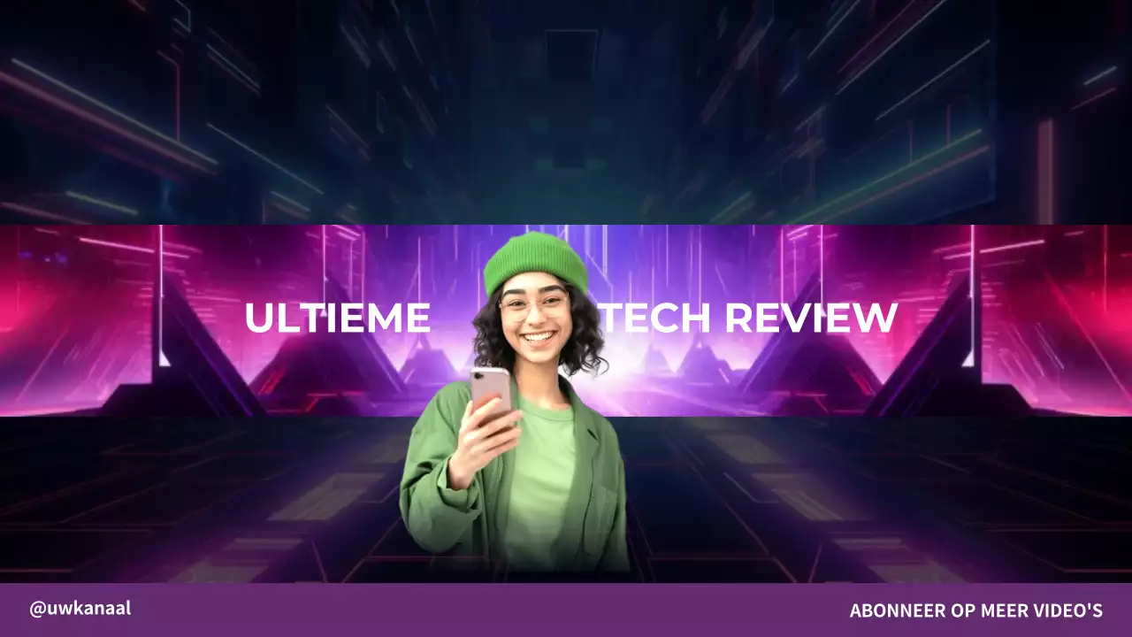 paars futuristische tech vlog youtube kanaal kunst