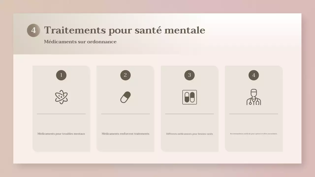 présentation beige de la santé moderne