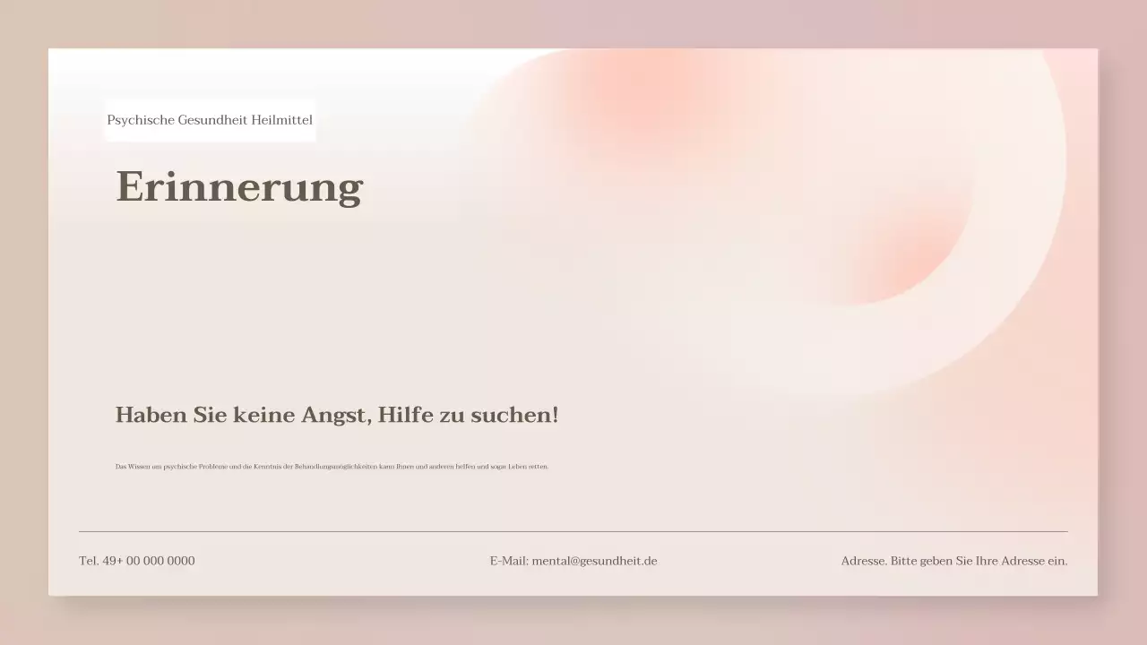 beige moderne Gesundheitspräsentation