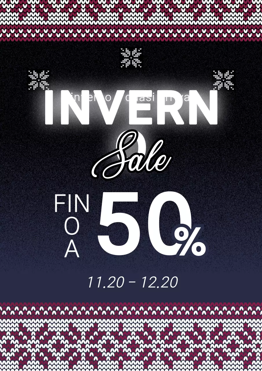 Annuncio di vendita invernale Black Vintage