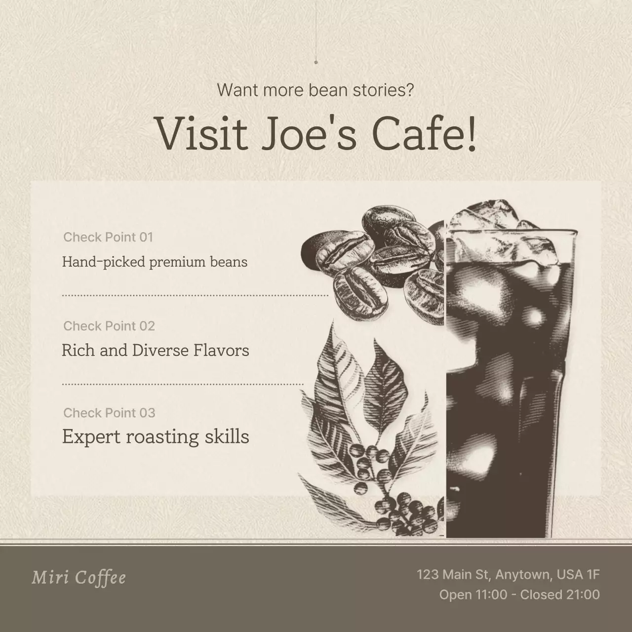 Beige Vintage Coffee Guide Instagram Carousel
