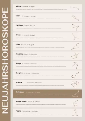 beige modern horoscope guide