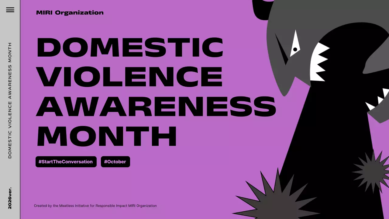 Purple Modern Violence Awareness Presentation