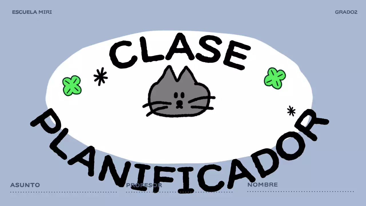 planificador de clases rosa cute