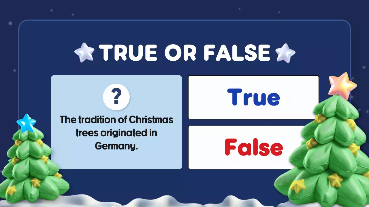 Blue Festive Christmas Quiz Guide Presentation