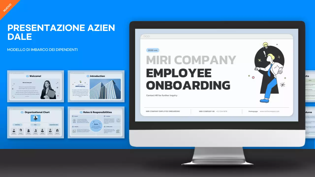 presentazione aziendale moderna blu