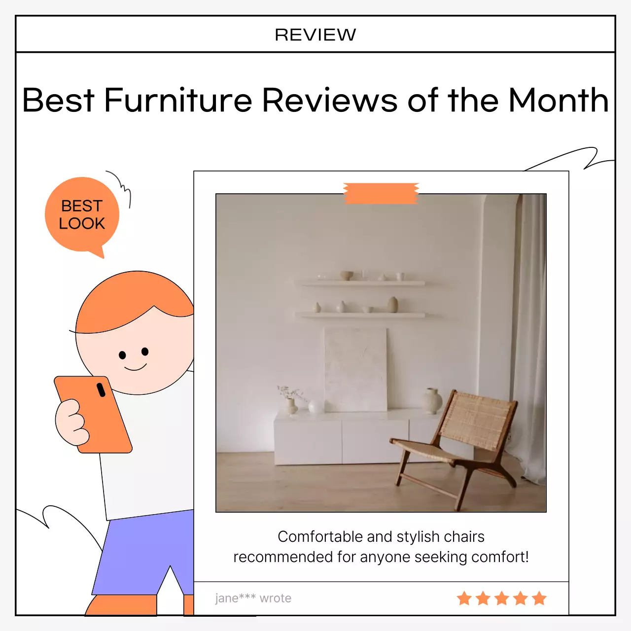Beige Minimal Reviews Document Instagram Carousel